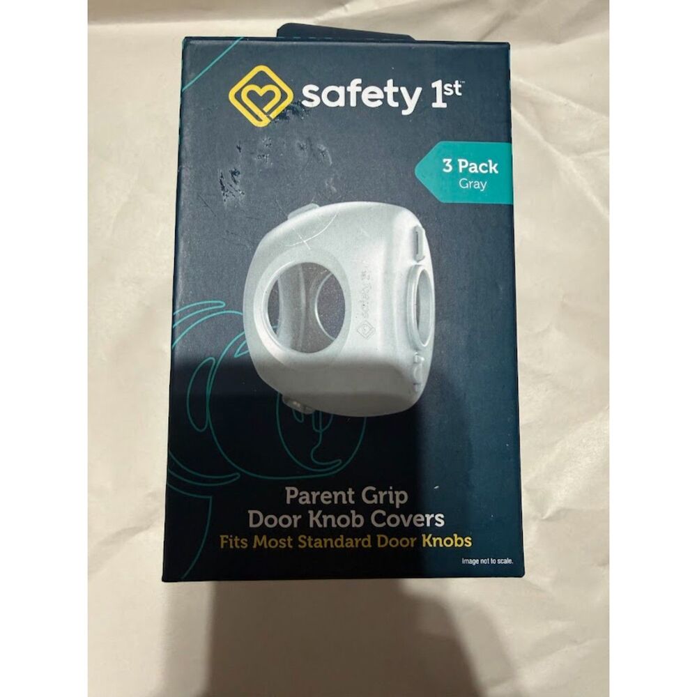 Safety 1st Parent Grip Door Knob Covers (Gray, 3-Pack)